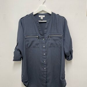 Calvin Klein Women's Dark Grays Blouse Size S